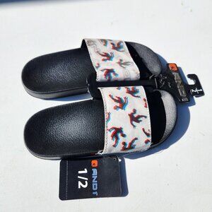 NEW And1 Size 1 Youth Boys Basketball Slide Sandal Sandals Slides shoes Holograp